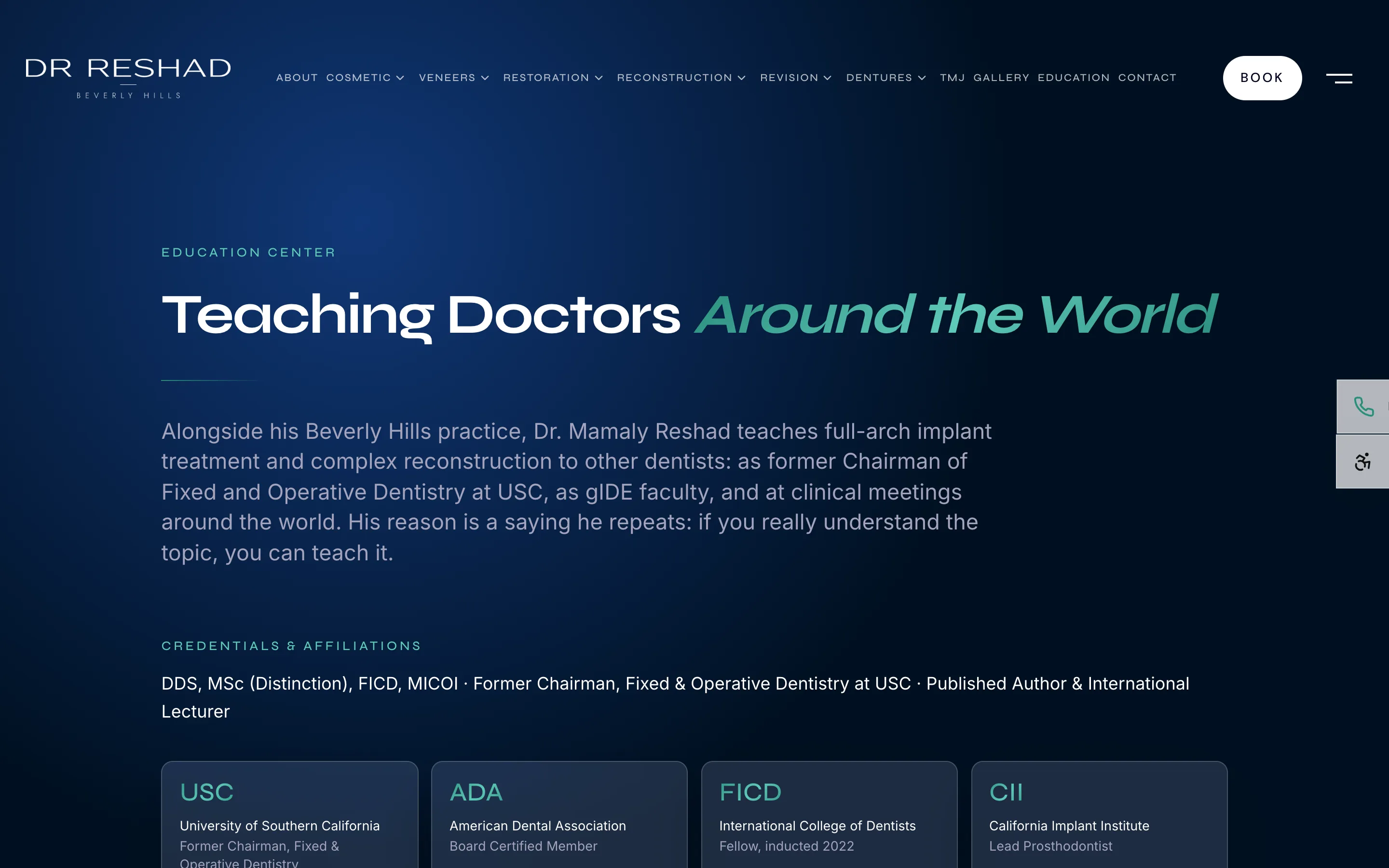 The Education Center, headed Teaching Doctors Around the World.